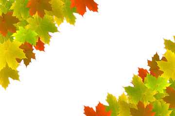 Naklejka na ściany i meble Autumn klon tle leafs - Jesienią tła