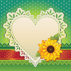 heart frame valentine card