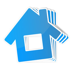 Paper icon of a house