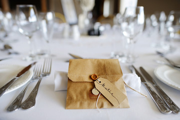 Table set for an event party