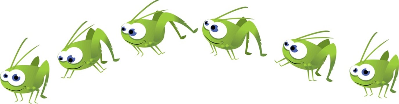 Funny Grasshopper Jumping