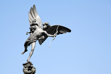 Eros statue Piccadilly London - obrazy, fototapety, plakaty