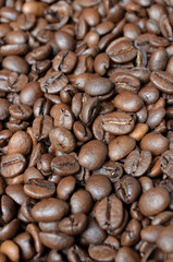 Closeup of coffee beans