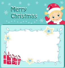 Children's board for messages. Vector  illustration.