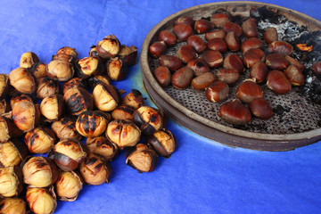 Delicious grilled chestnuts