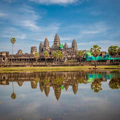 Naklejka premium Angkor Wat temple at sunrise, Cambodia