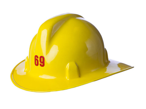 yellow fireman helmet