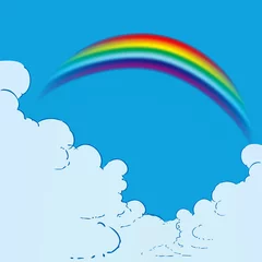 Zelfklevend Fotobehang Regenboog in de wolken © Art of Success