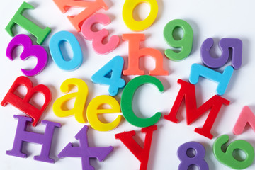 Plastic alphabet letters