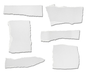 white paper ripped message background