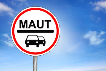Verkehrszeichen Maut