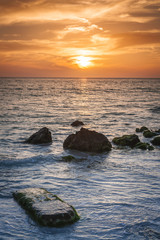 Fototapeta na wymiar Sunset over the Gulf Coast