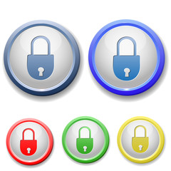 circle closed lock icon