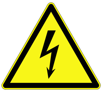 Warnzeichen - elektrische Spannung