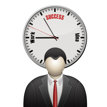 Businessman with clock