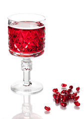 Pomegranate juice and pomegranate seeds
