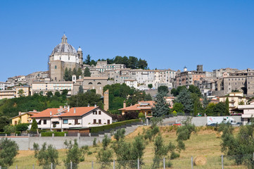 Fototapeta na wymiar Panoramiczny widok z Montefiascone. Lacjum. Włochy.