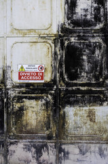 broken building door color image