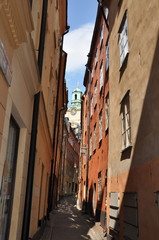 Fototapeta na wymiar Na ulicach Sztokholmu, Gamla Stan, Szwecja