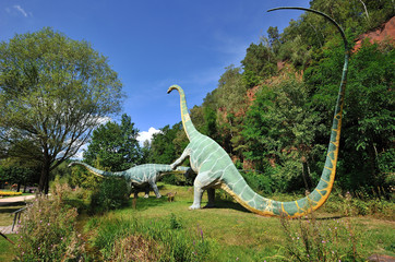 Naklejka premium Wystawa dinozaurów Kaiserslautern Garden Show