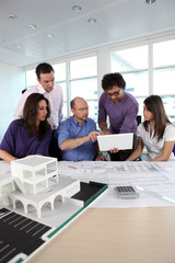 Obraz premium Group of people working in an architect's office