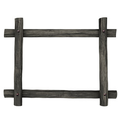 Obraz premium Frame of wooden boards. Isolated on white, with clipping path.