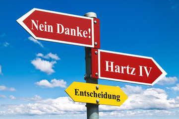 Fototapeta premium Hartz IV? Nein Danke!