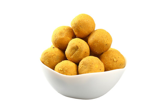 Indian Sweets isolated on a white background.