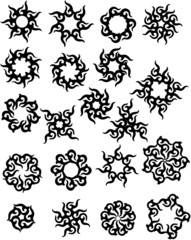 tattoo sun flame circular