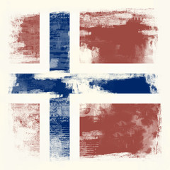Grunge-Flagge Norwegen