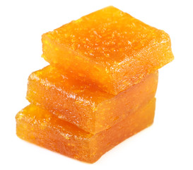 Mango bars over white background