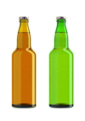 bottles of beer isolated