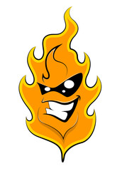 Fire  Mascot tattoo Vector