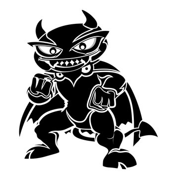 Evil Mascot Tattoo Vector