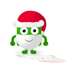 Grüne Figur - Weihnachtsmann