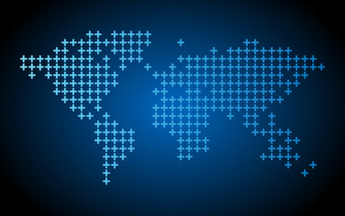 Dotted world map