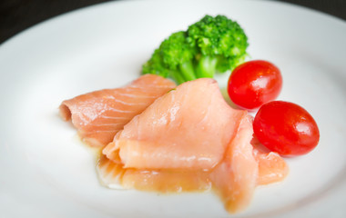 salmon and vegetable