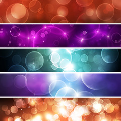 Abstract Bokeh Banners