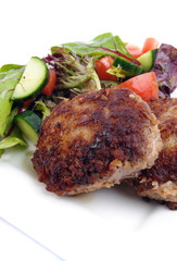 cutlets with salad