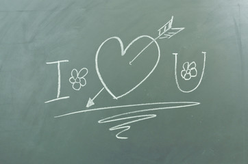 i love you on blackboard