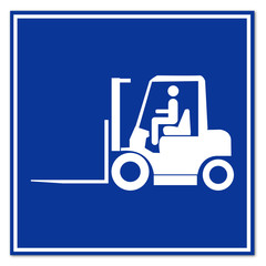 Señal carretilla elevadora