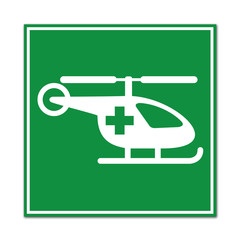 Señal helicoptero medico