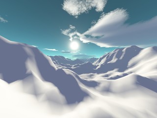 Obrazy na Szkle  Zima w górach