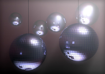 Fototapeta na wymiar disco balls