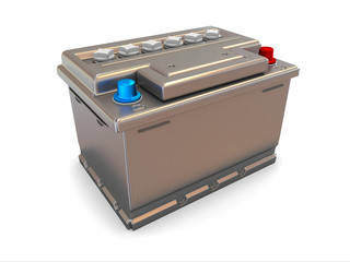 Car battery. 3d