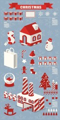 info graphic, Christmas elements