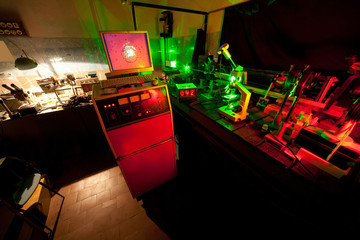 Movement of microparticles by laser in dark lab