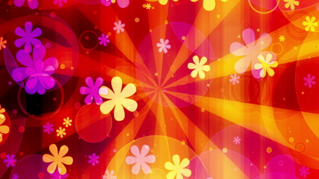 Bright Flowers Retro Loop