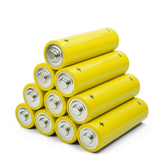 Gelbe Batteriepyramide