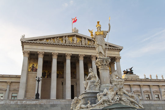 Austrian Parliament with Pallas Athene